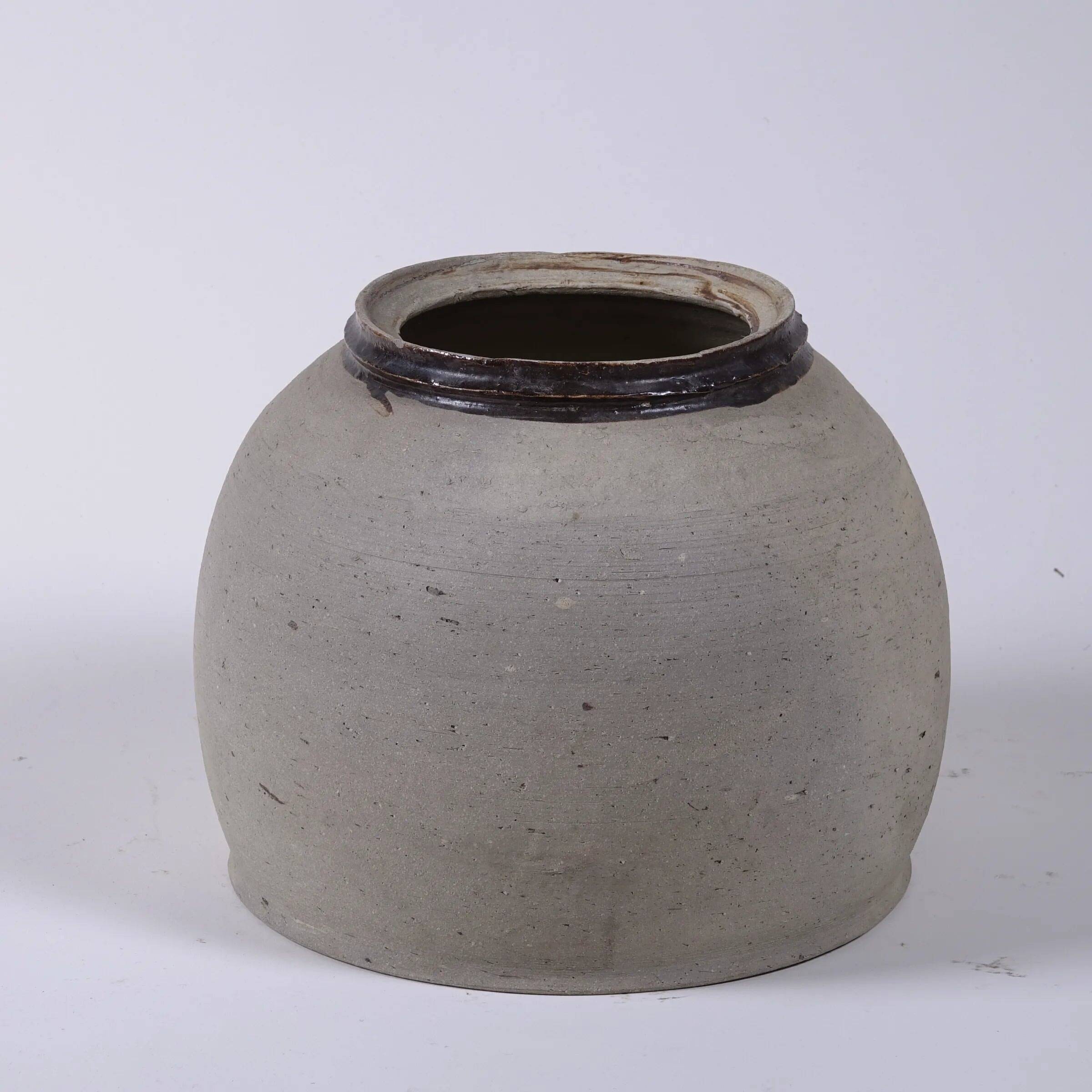Anping - Pot chinois en terre cuite à col brun n°3