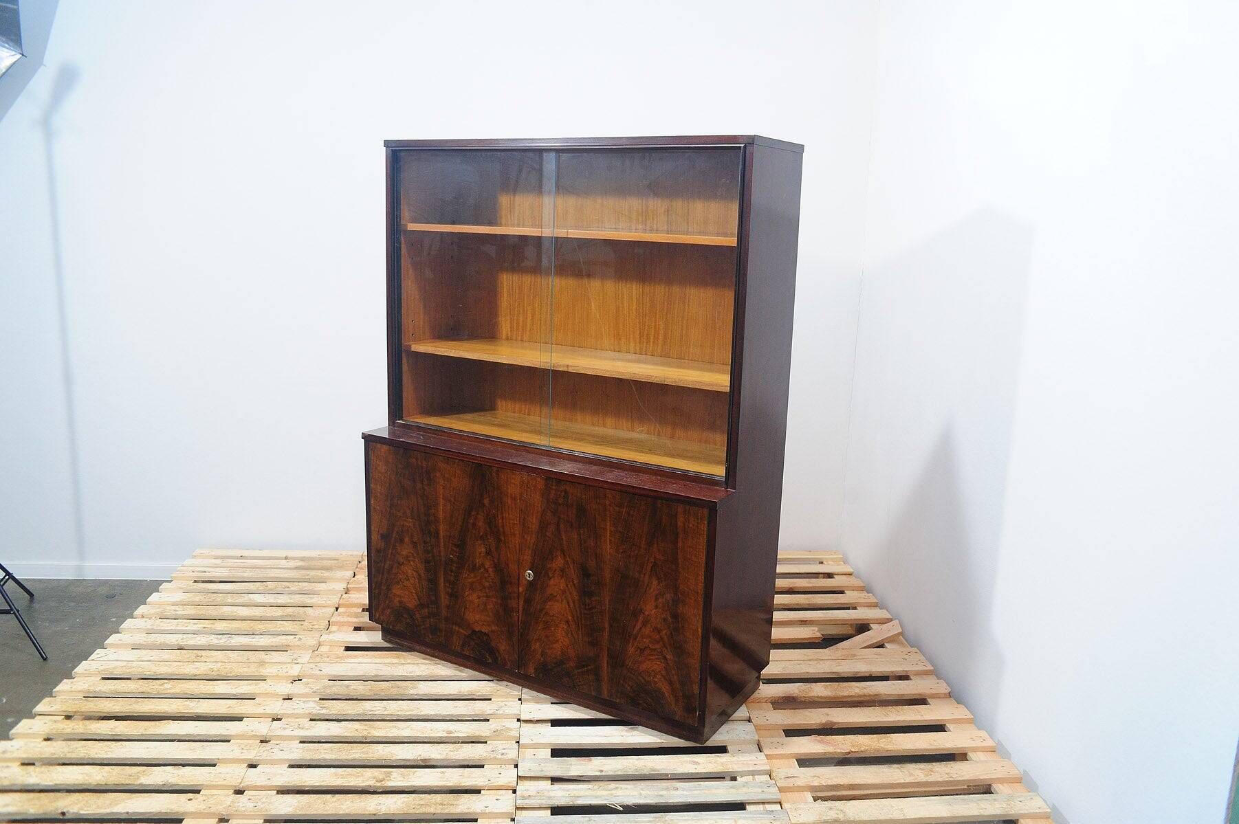 Mid-century modern bookcase by Setona, 1950s Czechoslovakia