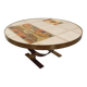 Table basse ronde vintage de Jean Gregorieff pour Roche Bobois des années 60 70 en céramique acier