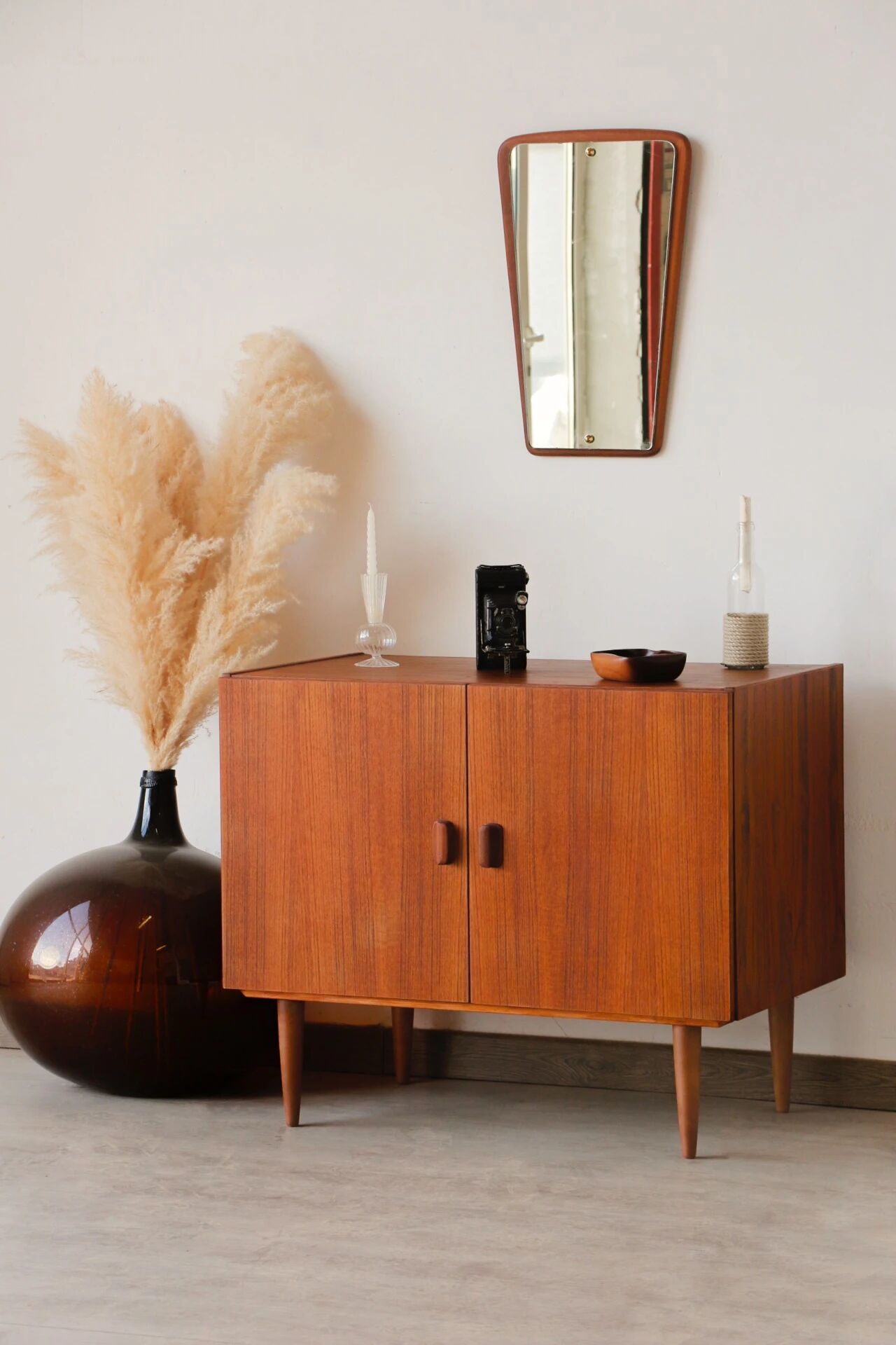 Restored vintage teak Scandinavian furniture