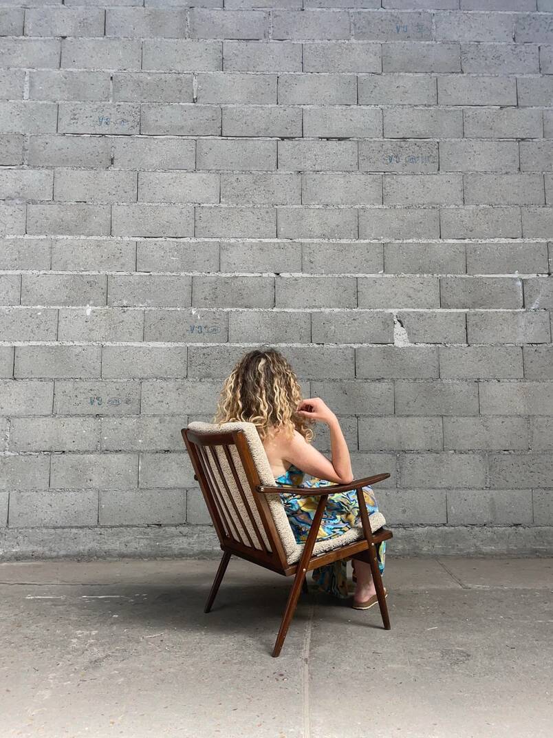 Boomerang armchair
