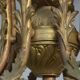 Pair of Louis XV style chandeliers golden bronze 36 lights