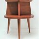 Bedside tripod wood feet spindles design 60s