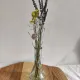 Small ribbed glass soliflore vase in vintage style