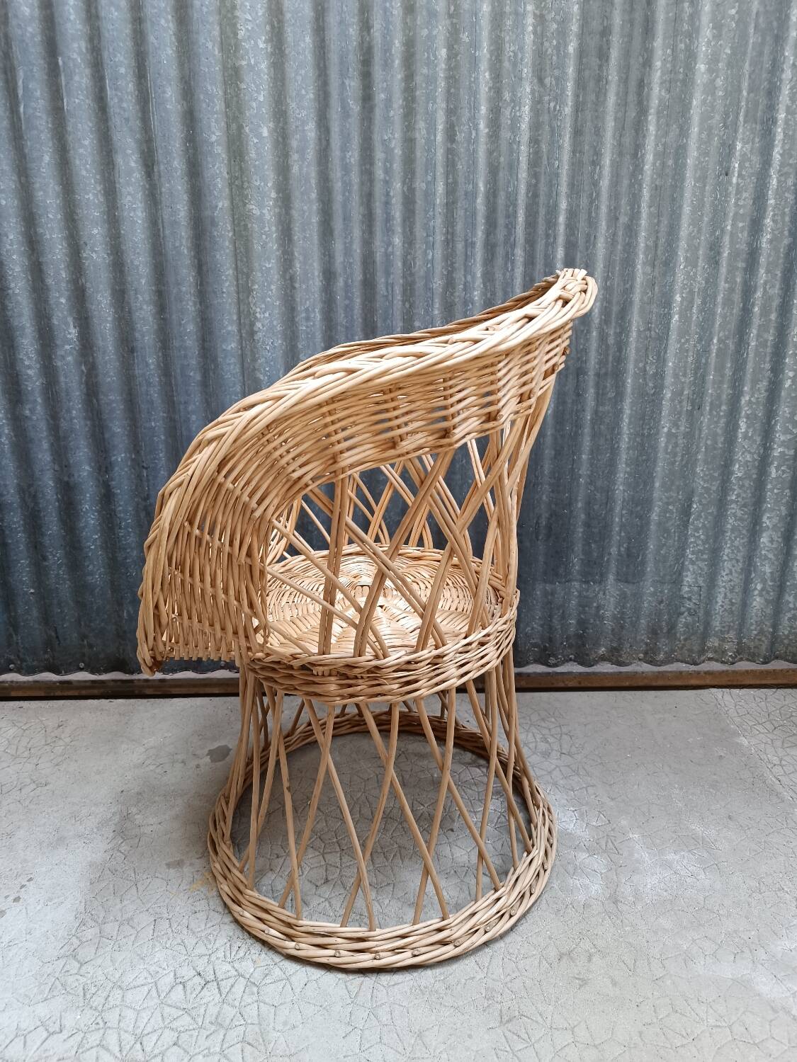 Adult rattan wicker armchair
