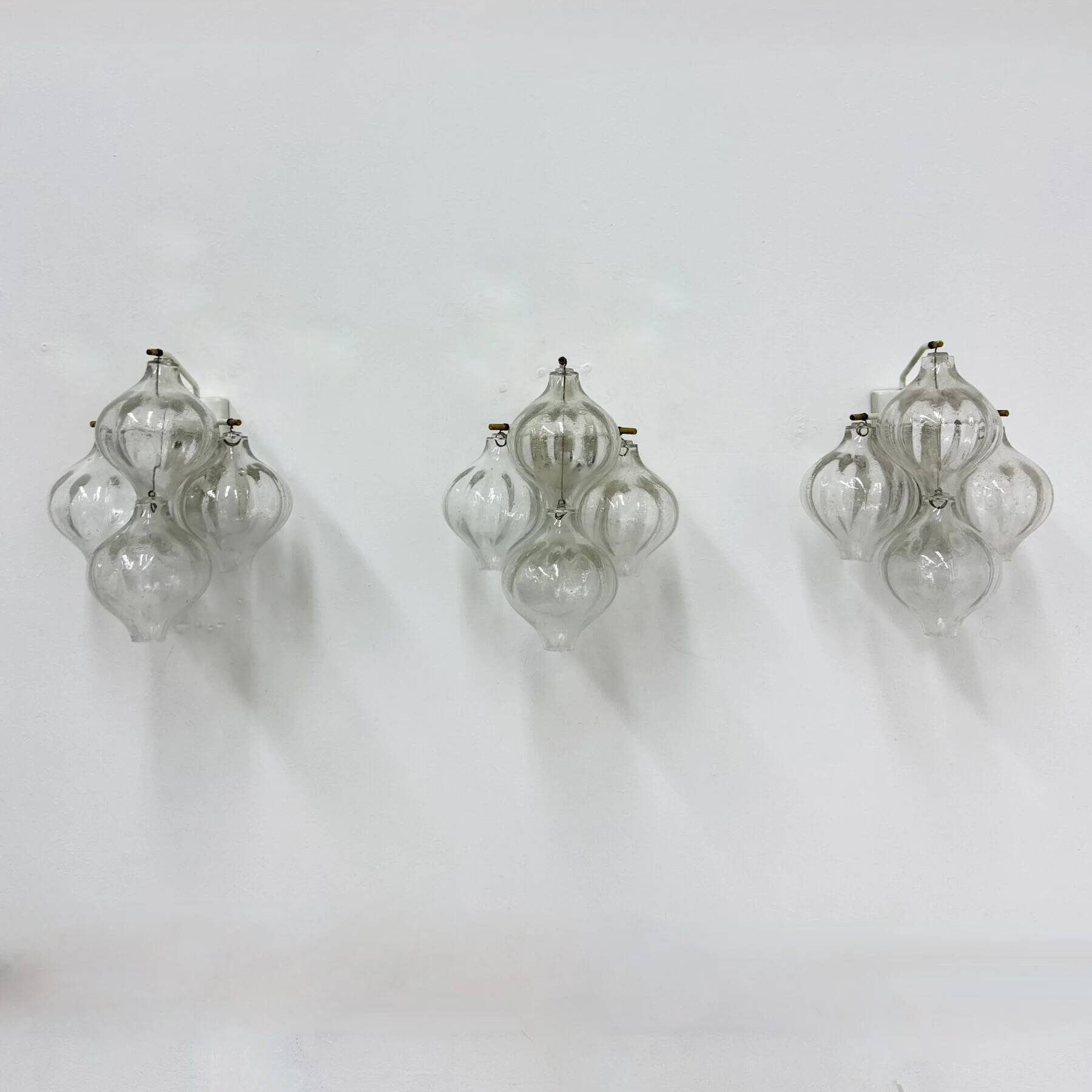 Tulipan glass sconce by Kalmar, Austria, 1960s