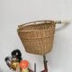 Wicker front bike basket