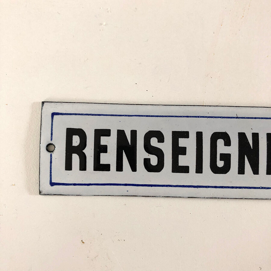 Enamelled plate information vintage 50 's