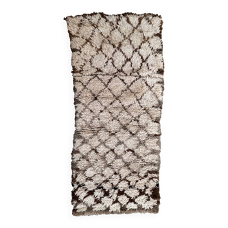 Azilal beige Berber rug - 189 x 80 cm
