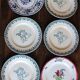 6 flat plates La Lorraine Salins Gien English Indies