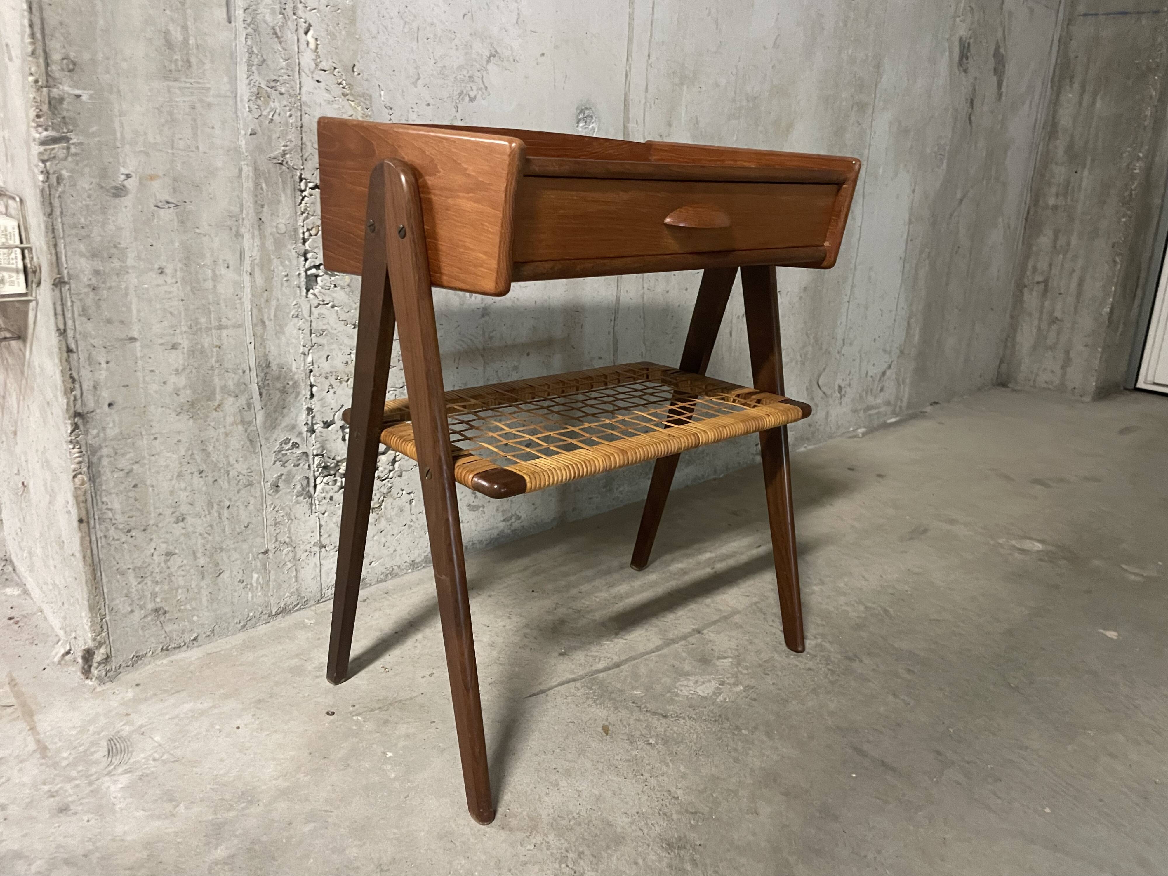 Scandinavian bedside table from the 1960s.