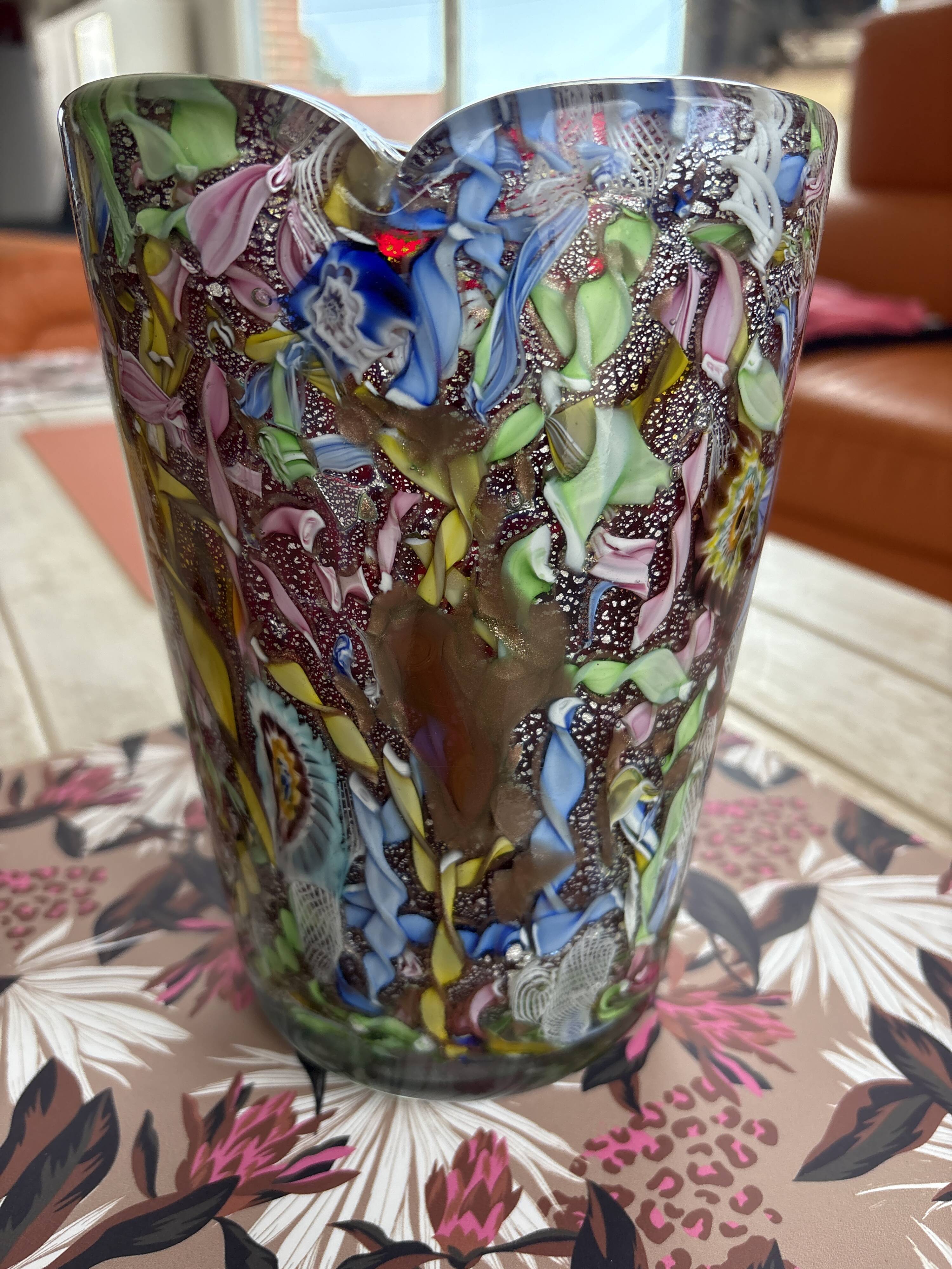 Murano glass vase "Byzantine" is from 1950.