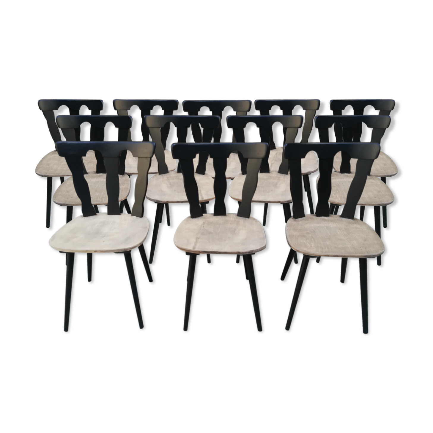 Lot of 12 bistro chairs