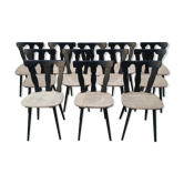 Lot of 12 bistro chairs