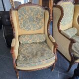 Louis XVI bergère armchairs, late 19th - early 20th century