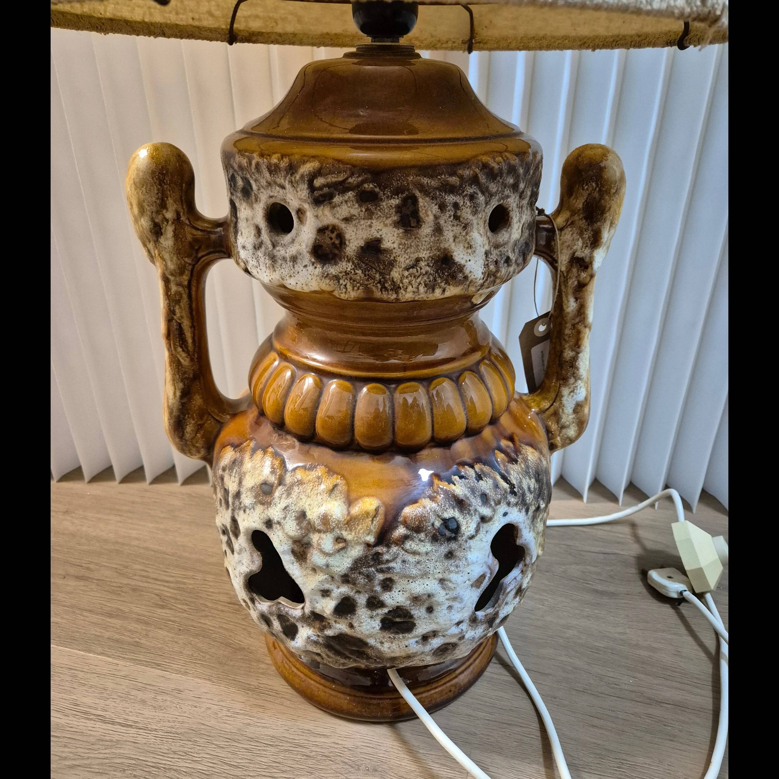 Vintage 1970s ceramic sun lamp