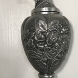 Ewer, Mauro Manetti art foundry, floral embossed decoration and bird's head handle