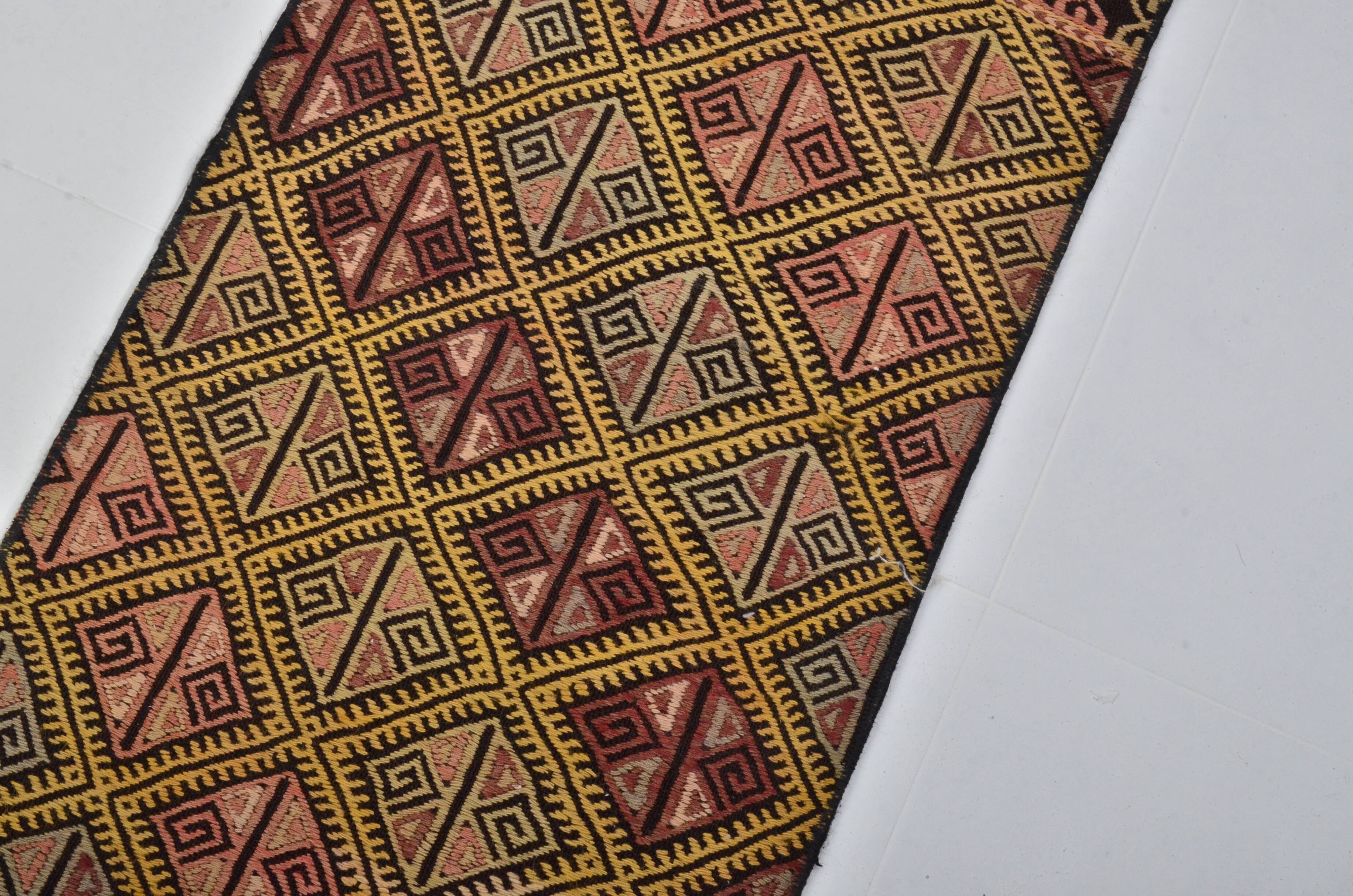 Turkish Handwoven Antique Kilim 3402