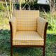 Art Deco club armchair in solid wood, early 20th century