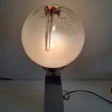 Vintage Murano Globe Chrome Lamp
