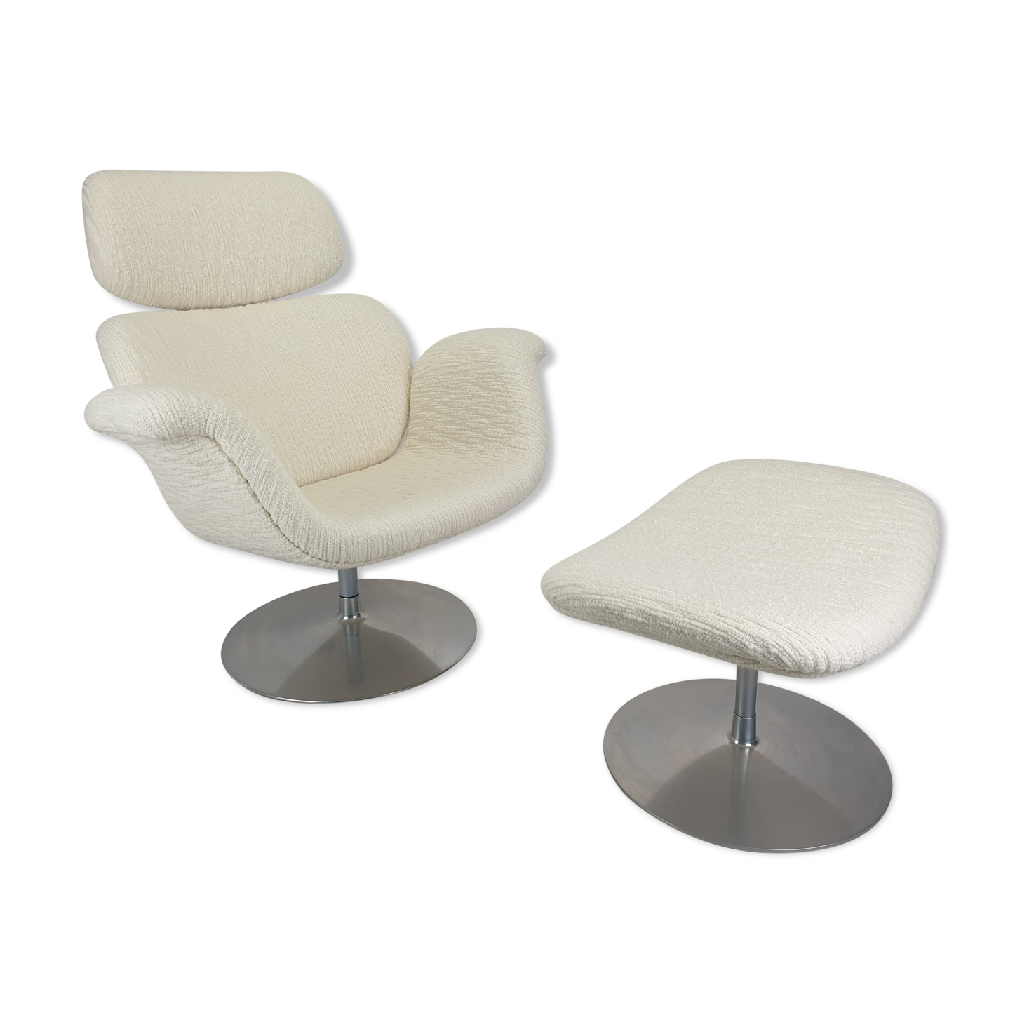 Big Tulip Chair and Ottoman by Pierre Paulin for Artifort, 1980s