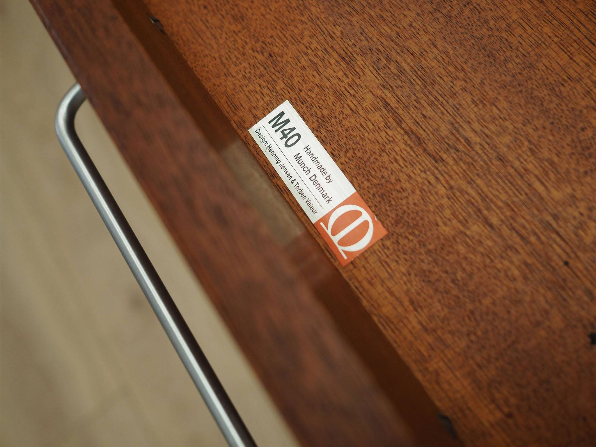 Teak desk by Jensen & Valeur for Munch, Denmark, 1960s.