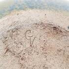 Vintage ceramic stoneware vase 1950 signed gv art deco height 23 cm diameter 22 cm