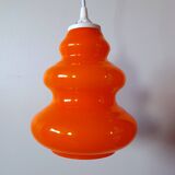 70s orange opaline pendant light