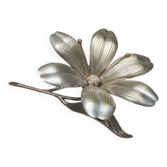 Brass flower ashtray