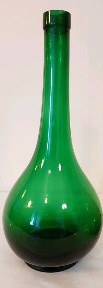 Set of two green bottles