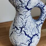 Fat lava blue pitcher Vallauris