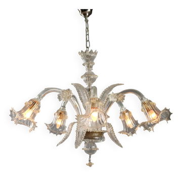 Lustre ancien en verre de Murano, Italie, fin XIXe siècle