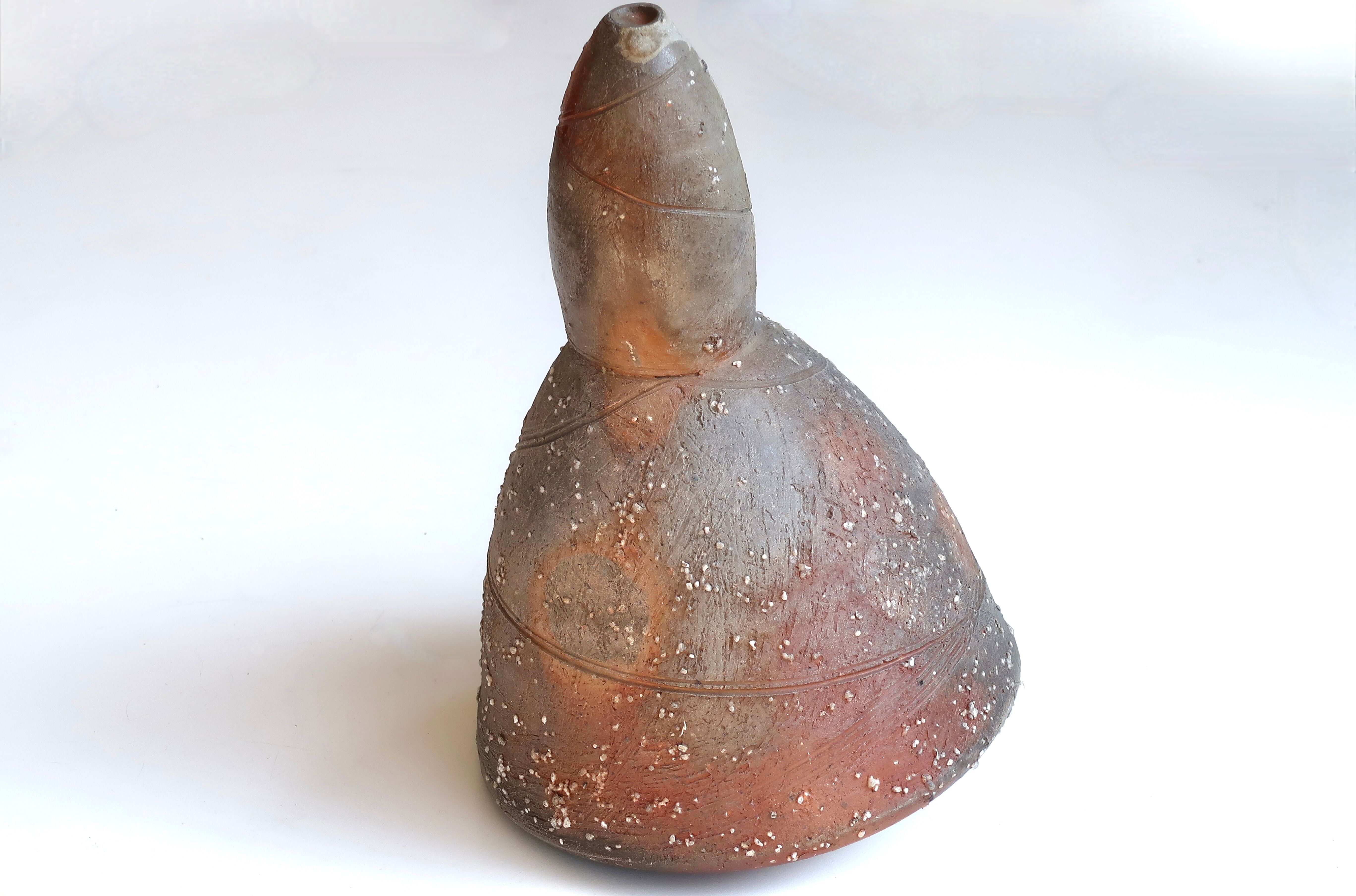 Abstract sculpture by Eric Astoul in sandstone, La Borne