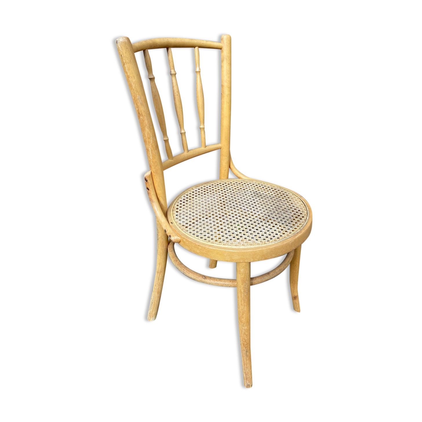 Viennese chair vintage curved wood