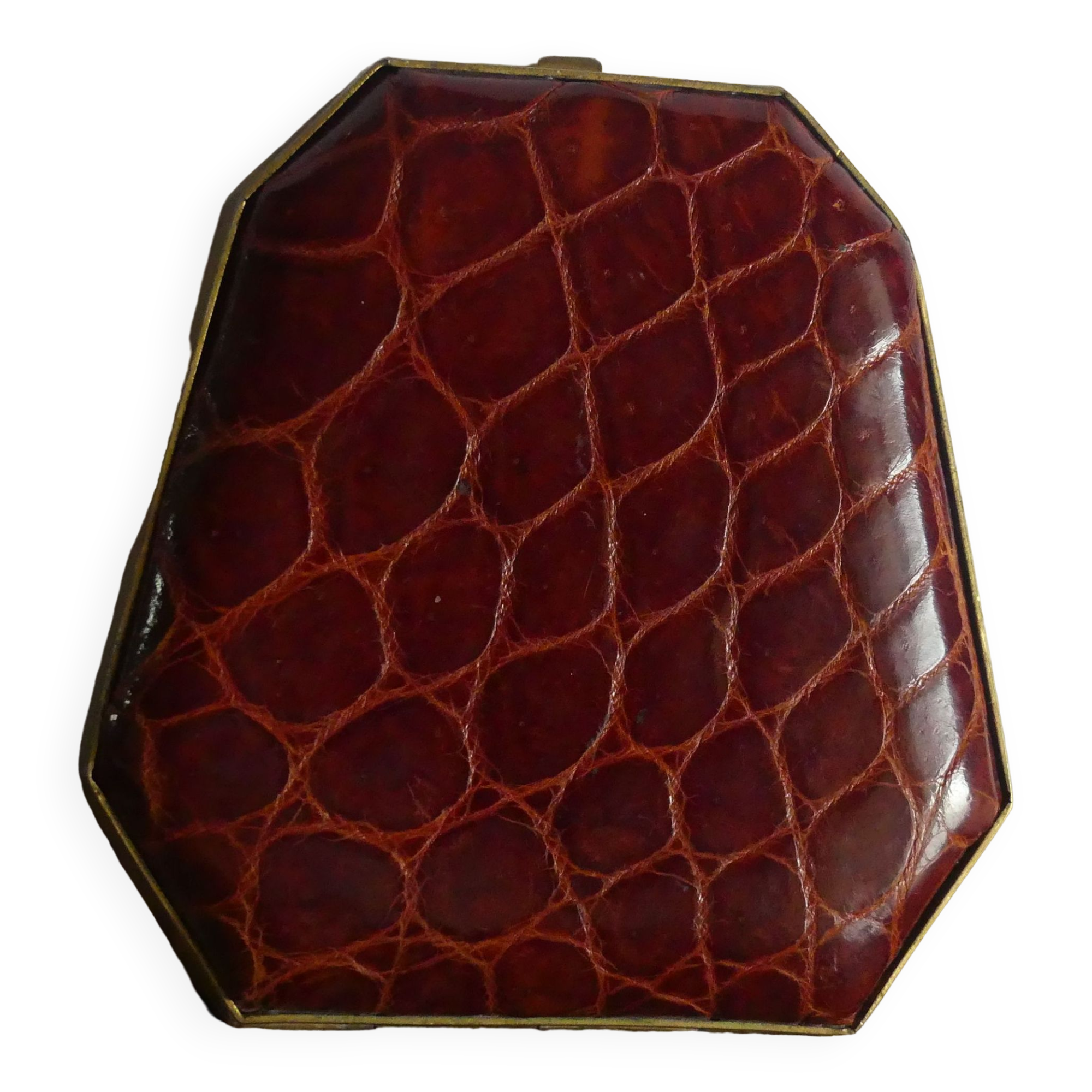 Caiman leather powder tray