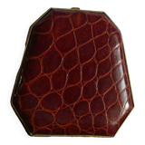 Caiman leather powder tray