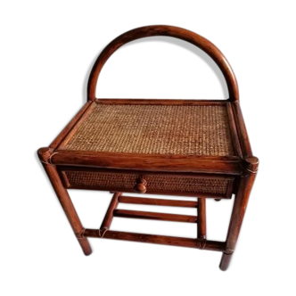 Rattan bedside table