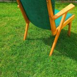 Vintage armchair in wood and skai