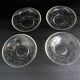 4 coupelles en verre gravé art déco