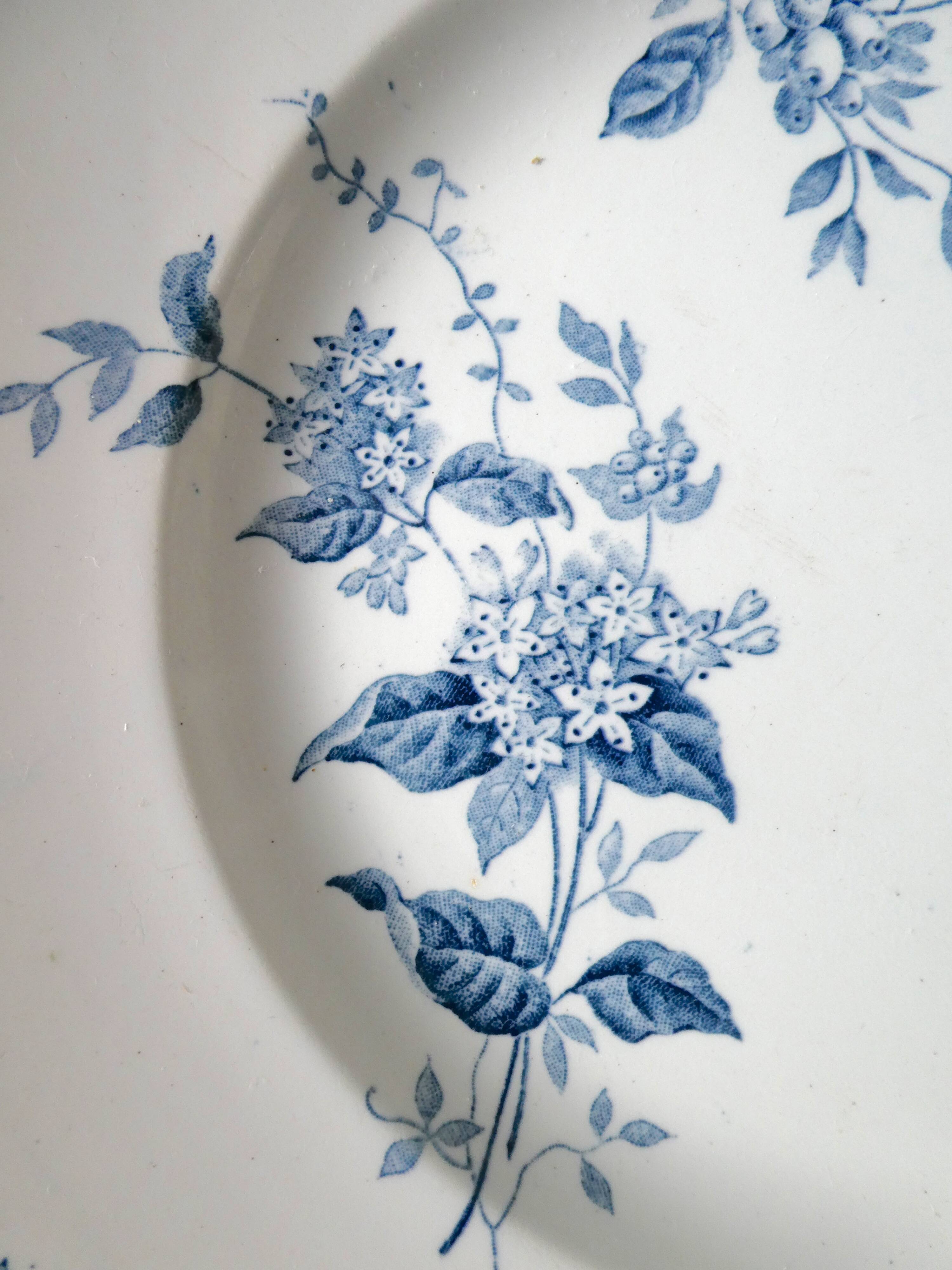 Set de 4 assiettes plates Saint Amand Hamage, modèle Caïffa