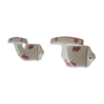 Pair of coat hooks old brothers Chapus limoges