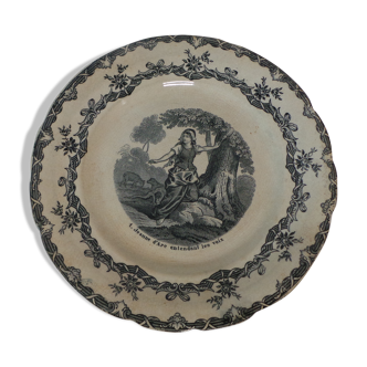 Decorative plate Joan of Arc hearing the voices choisy the king