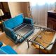 Turquoise blue velvet convertible sofa