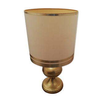 Lampe à poser vintage laitonnée