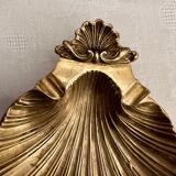 Brass ashtray in the shape of a shell