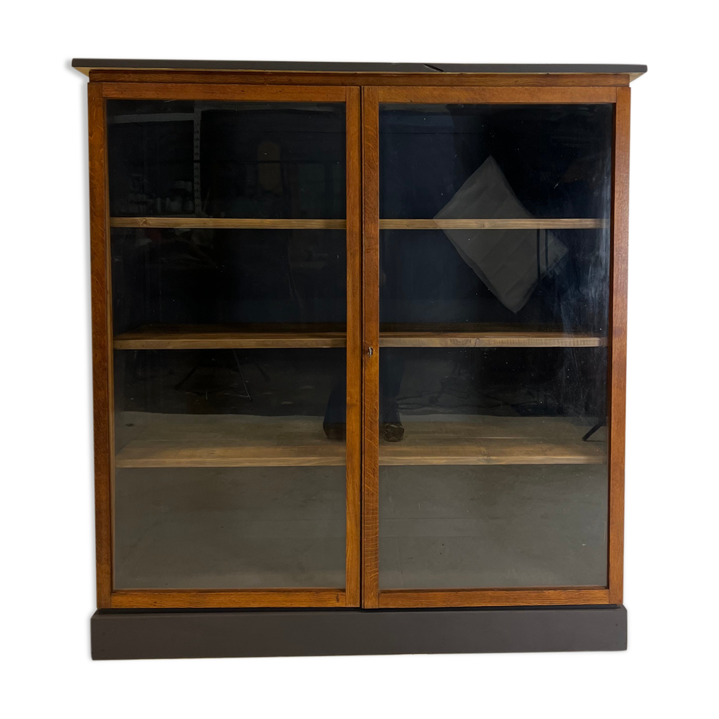 Oak showcase from the 50s