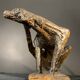 Sculpture animalière, chien en grès émaillé, 1960