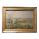 Oil painting on hardboard from 1922 signed Georges Bourgeot