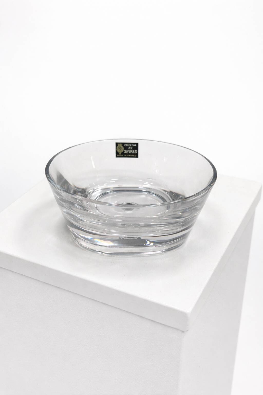 Service vintage en cristal de Sèvres – Saladier  et 6 coupelles –