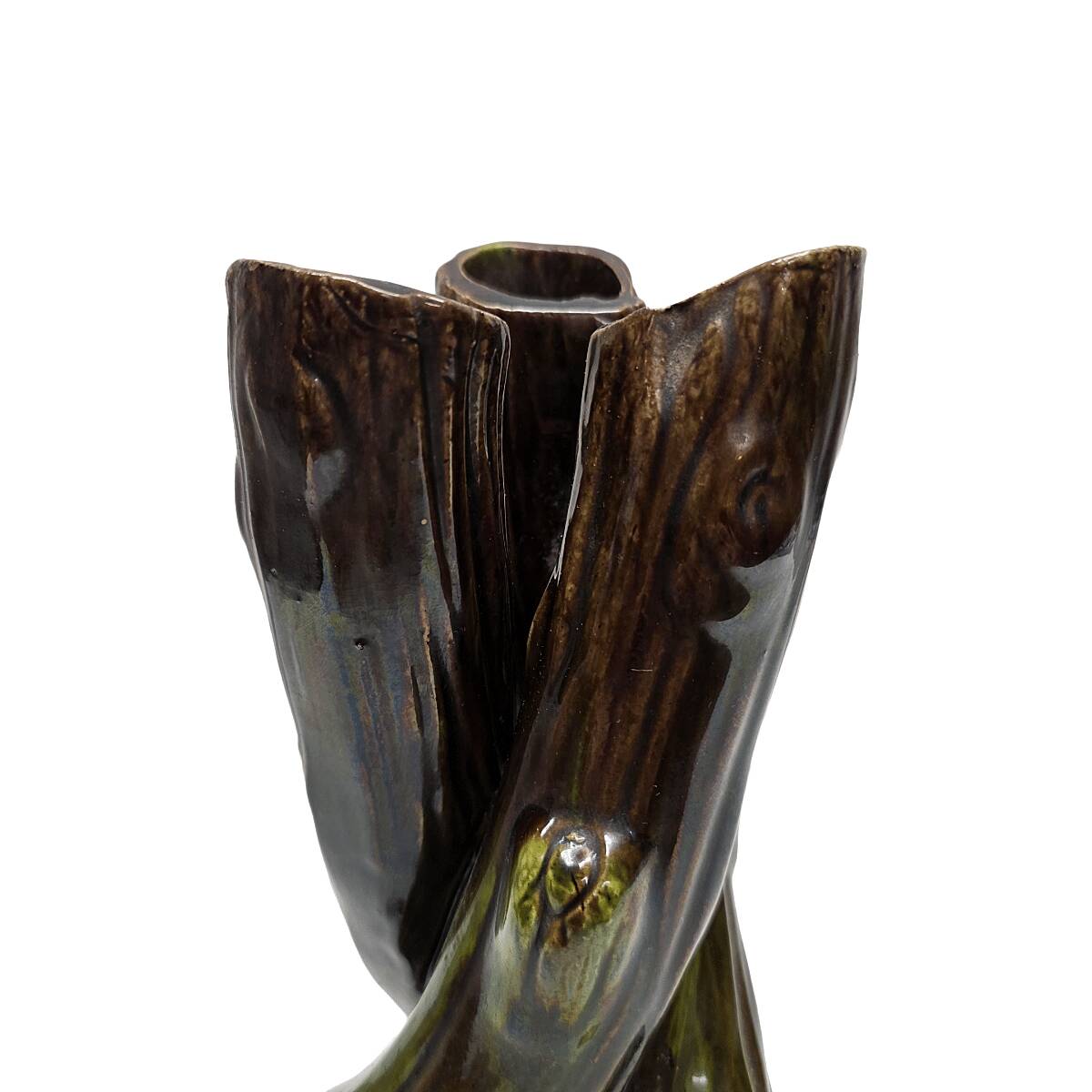 Vintage ceramic tree trunk vase
